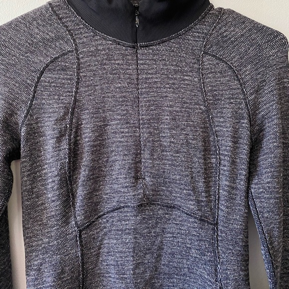 Lululemon Runderful 1/2 Zip Mini Check Pique Black - Picture 8 of 12